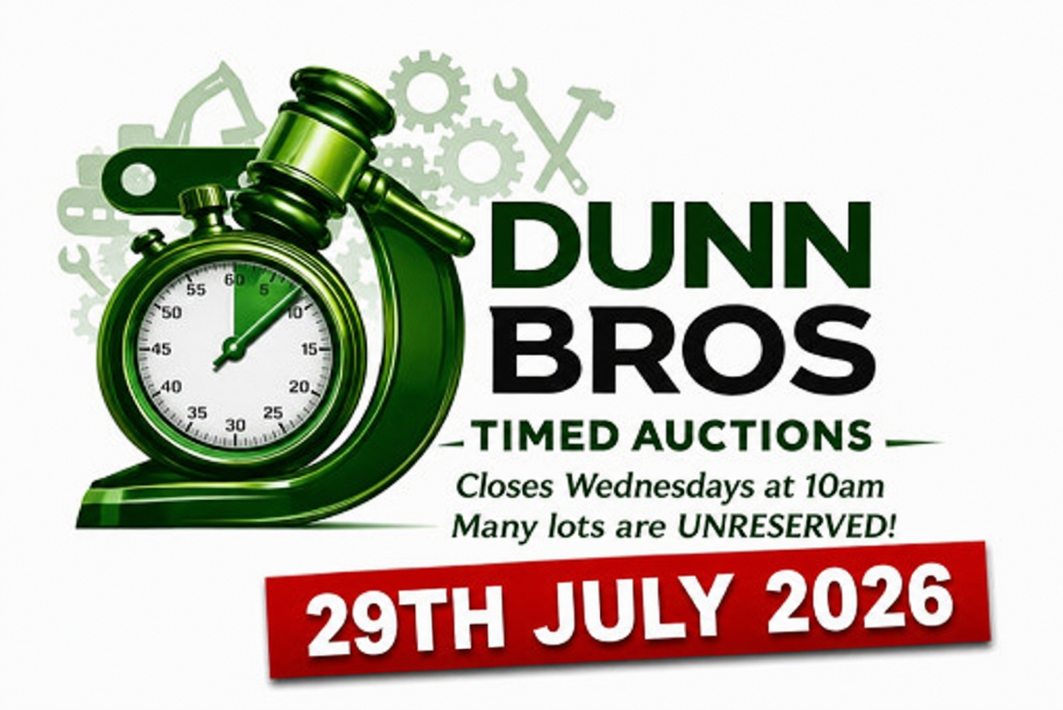 July 29th 2026 10AM Commercial,  Plant, Machinery and Agricultural Equipment - TIMED 